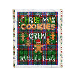Fleece Blanket - Personalized Gift Tartan Plaid Blanket Clan McGeachie With Christmas Cookie Baking Crew Christmas Gift Fleece Blanket