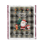 Personalized Gift Tartan Plaid Blanket Clan Menzies Ancient With Funny Santa Snowman Reindeer Merry Christmas Fleece Blanket, Home Living Room, Plaid Blanket, Tartan Blanket, Scottish Blanket, Buffalo fleece blanket, Christmas Blanket
