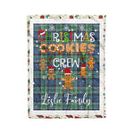 Personalized Gift Tartan Plaid Blanket Clan Leslie Hunting With Christmas Cookie Baking Crew Christmas Gift Blanket, Plaid Blanket, Christmas Fleece Blanket, Christmas Blanket, Tartan Blanket, Scottish Blanket, Scotland Blanket, Family Name Blanket, Custom Blanket, Personalized Blanket