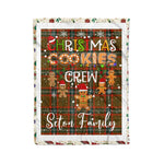Personalized Gift Tartan Plaid Blanket Clan Seton Modern With Christmas Cookie Baking Crew Christmas Gift Blanket, Plaid Blanket, Christmas Fleece Blanket, Christmas Blanket, Tartan Blanket, Scottish Blanket, Scotland Blanket, Family Name Blanket, Custom Blanket, Personalized Blanket