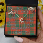 To My Beautiful Soulmate Necklace In Your Eyes I Have Found My Home Clan MacAulay Ancient Tartan Wishbone Dancing Necklace