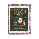 Personalized Gift Tartan Plaid Blanket Clan Gayre With Funny Santa Snowman Reindeer Merry Christmas Fleece Blanket, Christmas Blanket, Plaid Blanket, Tartan Blanket,Scottish Blanket
