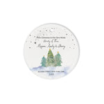 Scotstee Shop - First Christmas In Our New Home Ornament Personalize Name Family Greenery First Christmas as a Family of Three Ceramic Ornament