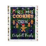 Personalized Gift Tartan Plaid Blanket Clan Campbell With Christmas Cookie Baking Crew Christmas Gift Blanket, Plaid Blanket, Christmas Fleece Blanket, Christmas Blanket, Tartan Blanket, Scottish Blanket, Scotland Blanket, Family Name Blanket, Custom Blanket, Personalized Blanket