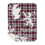 Scotstee Shop - Tartan Blanket Thistle and Lion Scottish Clan Little Dress Plaid Blanket - Sherpa Blanket