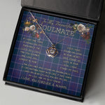 To My Beautiful Soulmate Necklace In Your Eyes I Have Found My Home Clan Navy US Edzell Tartan Crown Pendant Necklace