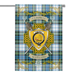 House Flag - Campbell Dress Ancient Irish Shield Celtic Cross Tartan Garden Flag St Patrick's Day Garden Flag