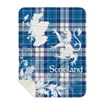 Sherpa Blanket - Tartan Blanket Thistle and Lion Scottish Clan Strathclyde District Plaid Blanket, plaid sherpa blanket queen,purple sherpa blanket,queen sherpa blanket,queen size sherpa blanket,red sherpa blanket,scottish tartan blankets,sherpa blanket,sherpa christmas blanket