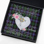 Gift For My Beautiful Girlfriend Necklace Valentine Necklace Clan Galbraith Tartan Cross Dancing Necklace Scottish Tartan Jewelry