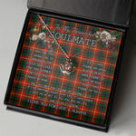 To My Beautiful Soulmate Necklace In Your Eyes I Have Found My Home Clan Douglas of Roxburgh Tartan Crown Pendant Necklace