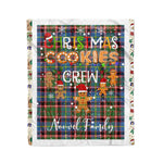 Personalized Gift Tartan Plaid Blanket Clan Norvel With Christmas Cookie Baking Crew Christmas Gift Blanket, Plaid Blanket, Christmas Fleece Blanket, Christmas Blanket, Tartan Blanket, Scottish Blanket, Scotland Blanket, Family Name Blanket, Custom Blanket, Personalized Blanket