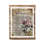 Scotstee Shop - Fleece Blanket - Cute Letter To Husband Lovely Father Day Gift Fleece Blanket