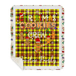 Personalized Gift Tartan Plaid Blanket Clan Jardine Yellow With Christmas Cookie Baking Crew Christmas Gift Sherpa Blanket, tartan sherpa blanket,buffalo plaid sherpa blanket,christmas sherpa blanket,Christmas Throw Blanket,green plaid sherpa blanket,green sherpa blanket