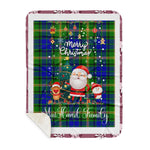 Personalized Gift Tartan Plaid Blanket Clan MaiTland With Funny Santa Snowman Reindeer Merry Christmas Gift Sherpa Blanket, blue plaid sherpa blanket,blue tartan sherpa blanket,Buchan,buffalo plaid sherpa blanket,christmas sherpa blanket,Christmas Throw Blanket