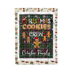 Personalized Gift Tartan Plaid Blanket Clan Crosbie With Christmas Cookie Baking Crew Christmas Gift Blanket, Plaid Blanket, Christmas Fleece Blanket, Christmas Blanket, Tartan Blanket, Scottish Blanket, Scotland Blanket, Family Name Blanket, Custom Blanket, Personalized Blanket