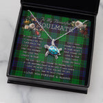 Sea Turtle Necklace To My Beautiful Soulmate Necklace In Your Eyes I Have Found My Home Clan Stewart Modern Tartan Blue Turtle Necklace