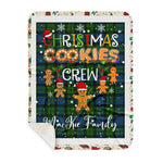 Personalized Gift Tartan Plaid Blanket Clan MacKie With Christmas Cookie Baking Crew Christmas Gift Sherpa Blanket, tartan sherpa blanket,buffalo plaid sherpa blanket,christmas sherpa blanket,Christmas Throw Blanket,green plaid sherpa blanket,green sherpa blanket