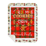 Personalized Gift Tartan Plaid Blanket Clan Darroch With Christmas Cookie Baking Crew Christmas Gift Sherpa Blanket, tartan sherpa blanket,buffalo plaid sherpa blanket,christmas sherpa blanket,Christmas Throw Blanket,green plaid sherpa blanket,green sherpa blanket