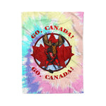 Scotstee Shop - Scotstee Shop Blanket Go,Canada! Tie Dye Rainbow Hippie Fleece Blanket