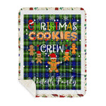Personalized Gift Tartan Plaid Blanket Clan Monteith Hunting With Christmas Cookie Baking Crew Christmas Gift Sherpa Blanket, tartan sherpa blanket,buffalo plaid sherpa blanket,christmas sherpa blanket,Christmas Throw Blanket,green plaid sherpa blanket,green sherpa blanket
