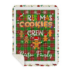 Personalized Gift Tartan Plaid Blanket Clan Baxter Modern With Christmas Cookie Baking Crew Christmas Gift Sherpa Blanket, tartan sherpa blanket,buffalo plaid sherpa blanket,christmas sherpa blanket,Christmas Throw Blanket,green plaid sherpa blanket,green sherpa blanket