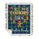 Personalized Gift Tartan Plaid Blanket Clan Hamilton Hunting With Christmas Cookie Baking Crew Christmas Gift Sherpa Blanket, tartan sherpa blanket,buffalo plaid sherpa blanket,christmas sherpa blanket,Christmas Throw Blanket,green plaid sherpa blanket,green sherpa blanket