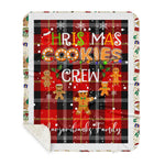 Personalized Gift Tartan Plaid Blanket Clan Marjoribanks With Christmas Cookie Baking Crew Christmas Gift Sherpa Blanket, tartan sherpa blanket,buffalo plaid sherpa blanket,christmas sherpa blanket,Christmas Throw Blanket,green plaid sherpa blanket,green sherpa blanket