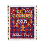 Personalized Gift Tartan Plaid Blanket Clan Haldane With Christmas Cookie Baking Crew Christmas Gift Blanket, Plaid Blanket, Christmas Fleece Blanket, Christmas Blanket, Tartan Blanket, Scottish Blanket, Scotland Blanket, Family Name Blanket, Custom Blanket, Personalized Blanket