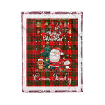 Personalized Gift Tartan Plaid Blanket Clan Cairns With Funny Santa Snowman Reindeer Merry Christmas Fleece Blanket, Home Living Room, Plaid Blanket, Tartan Blanket, Scottish Blanket, Buffalo fleece blanket, Christmas Blanket