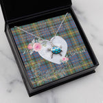 Sea Turtle Necklace Gift for My Beautiful Girlfriend Valentines Necklace Clan MacSporran Tartan Blue Turtle Necklace