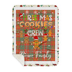 Personalized Gift Tartan Plaid Blanket Clan Bruce Ancient With Christmas Cookie Baking Crew Christmas Gift Sherpa Blanket, tartan sherpa blanket,buffalo plaid sherpa blanket,christmas sherpa blanket,Christmas Throw Blanket,green plaid sherpa blanket,green sherpa blanket