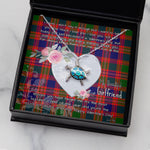 Sea Turtle Necklace Gift for My Beautiful Girlfriend Valentines Necklace Clan MacIntyre Tartan Blue Turtle Necklace