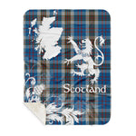 Sherpa Blanket - Tartan Blanket Thistle and Lion Scottish Clan Thomson Blue Plaid Blanket, plaid sherpa blanket queen,purple sherpa blanket,queen sherpa blanket,queen size sherpa blanket,red sherpa blanket,scottish tartan blankets,sherpa blanket,sherpa christmas blanket