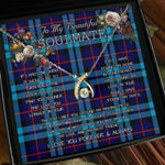 To My Beautiful Soulmate Necklace In Your Eyes I Have Found My Home Clan McCorquodale Tartan Wishbone Dancing Necklace