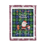 Personalized Gift Tartan Plaid Blanket Clan Gordon Old Ancient With Funny Santa Snowman Reindeer Merry Christmas Fleece Blanket, Christmas Blanket, Plaid Blanket, Tartan Blanket,Scottish Blanket