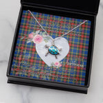 Sea Turtle Necklace Gift for My Beautiful Girlfriend Valentines Necklace Clan MacBeth Modern Tartan Blue Turtle Necklace