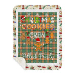 Personalized Gift Tartan Plaid Blanket Clan Pollock Hunting With Christmas Cookie Baking Crew Christmas Gift Sherpa Blanket, tartan sherpa blanket,buffalo plaid sherpa blanket,christmas sherpa blanket,Christmas Throw Blanket,green plaid sherpa blanket,green sherpa blanket