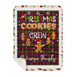Personalized Gift Tartan Plaid Blanket Clan Carnegie Modern With Christmas Cookie Baking Crew Christmas Gift Sherpa Blanket, tartan sherpa blanket,buffalo plaid sherpa blanket,christmas sherpa blanket,Christmas Throw Blanket,green plaid sherpa blanket,green sherpa blanket