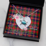 Sea Turtle Necklace Gift for My Beautiful Girlfriend Valentines Necklace Clan MacPherson Tartan Blue Turtle Necklace