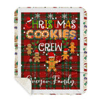 Personalized Gift Tartan Plaid Blanket Clan Gregor With Christmas Cookie Baking Crew Christmas Gift Sherpa Blanket, tartan sherpa blanket,buffalo plaid sherpa blanket,christmas sherpa blanket,Christmas Throw Blanket,green plaid sherpa blanket,green sherpa blanket