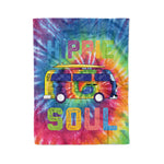 Scotstee Shop - Scotstee Shop Blanket Funny Hippie Gift - Hippie Van Soul Tie Dye One Rainbow Hippie Fleece Blanket