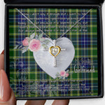 Gift For My Beautiful Girlfriend Necklace Valentine Necklace Clan MacKellar Tartan Cross Dancing Necklace Scottish Tartan Jewelry