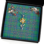 To My Beautiful Soulmate Sunflower Necklace In Your Eyes I Have Found My Home Clan Irvine Ancient Tartan Jewelry For Girlfriend, Tartan Sunflower Pendant Necklace, Scottish Tartan Jewelry, valentine necklace, necklace girlfriend, necklace for wife, cute necklaces for girlfriend, jewelry for girlfriend, to my soulmate necklace, to my future wife necklace