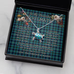 Sea Turtle Necklace To My Beautiful Soulmate Necklace In Your Eyes I Have Found My Home Clan Miller Tartan Blue Turtle Necklace