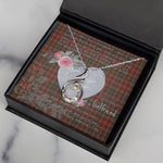 Rising Phoenix Necklace - Valentine Necklace Clan MacKintosh Weathered Tartan Gift for Girlfriend, Gift for My Wife Rising Phoenix Necklace