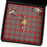 To My Beautiful Soulmate Sunflower Necklace In Your Eyes I Have Found My Home Clan MacBain Tartan Jewelry For Girlfriend, Tartan Sunflower Pendant Necklace, Scottish Tartan Jewelry, valentine necklace, necklace girlfriend, necklace for wife, cute necklaces for girlfriend, jewelry for girlfriend, to my soulmate necklace, to my future wife necklace