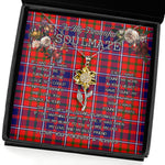 To My Beautiful Soulmate Sunflower Necklace In Your Eyes I Have Found My Home Clan Cameron Of Lochiel Modern Tartan Jewelry For Girlfriend, Tartan Sunflower Pendant Necklace, Scottish Tartan Jewelry, valentine necklace, necklace girlfriend, necklace for wife, cute necklaces for girlfriend, jewelry for girlfriend, to my soulmate necklace, to my future wife necklace