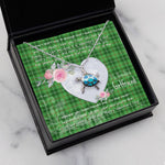 Sea Turtle Necklace Gift for My Beautiful Girlfriend Valentines Necklace Clan Boyle Tartan Blue Turtle Necklace