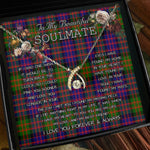 To My Beautiful Soulmate Necklace In Your Eyes I Have Found My Home Clan Donaldson Tartan Wishbone Dancing Necklace