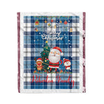 Personalized Gift Tartan Plaid Blanket Clan Roberton With Funny Santa Snowman Reindeer Merry Christmas Fleece Blanket, Home Living Room, Plaid Blanket, Tartan Blanket, Scottish Blanket, Buffalo fleece blanket, Christmas Blanket